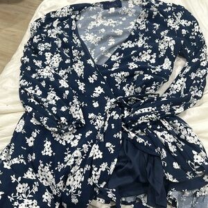 Cute floral wrap dress